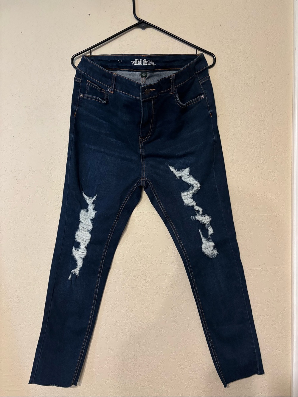 wild fable Blue Denim Jeans with Contrast Stitching